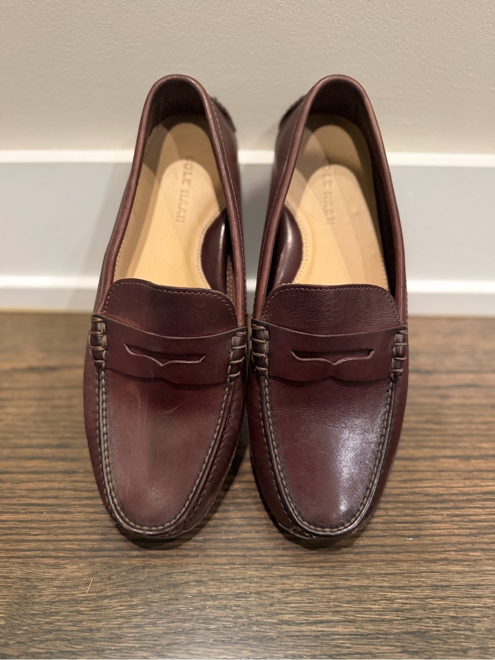 Cole Haan Men's Chocolate Brown Leather Driving Loafers